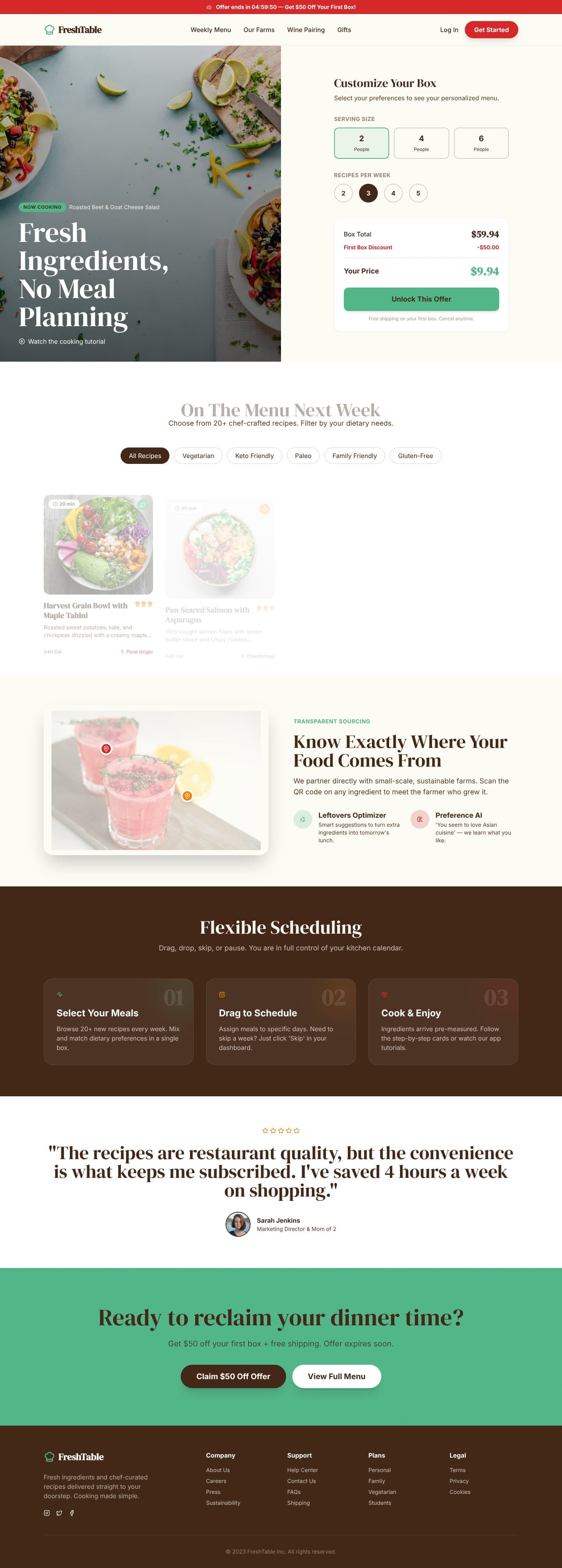 FreshTable Meal Kits