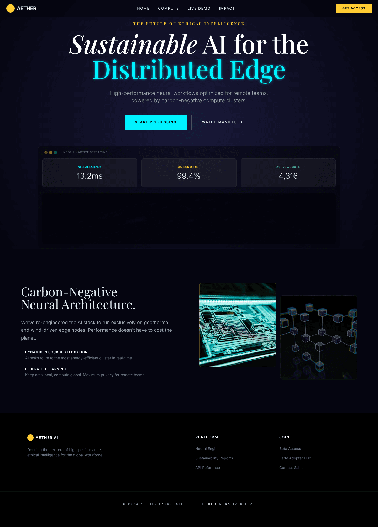 Aether AI Sustainable Workflow