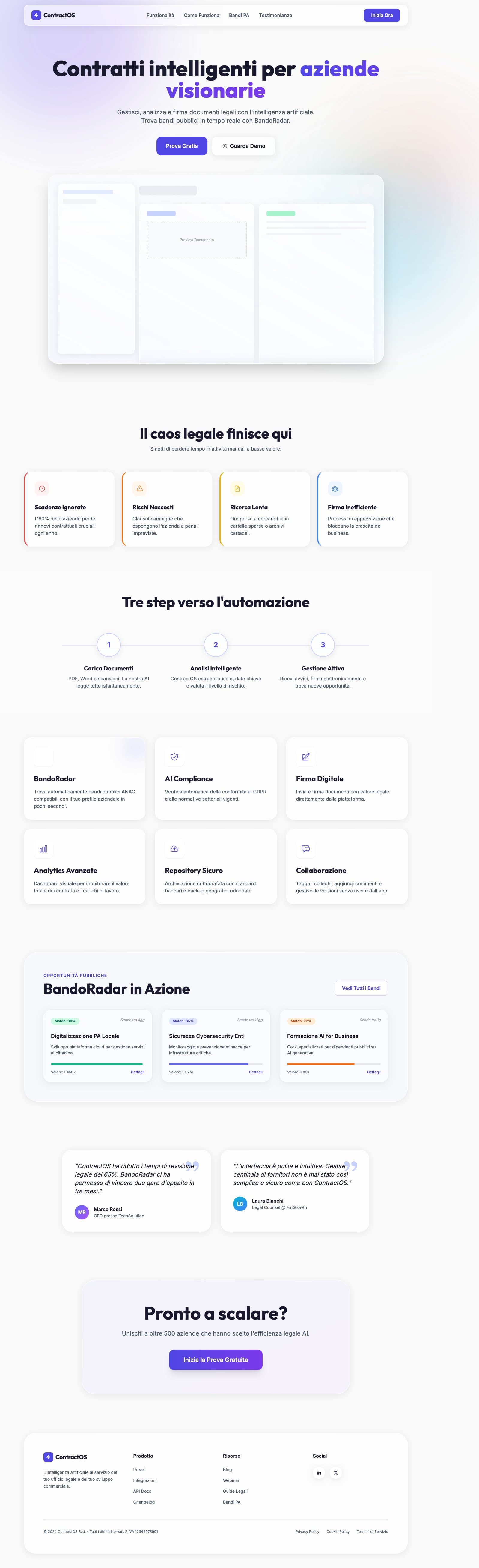 ContractOS - Liquid Glass AI SaaS