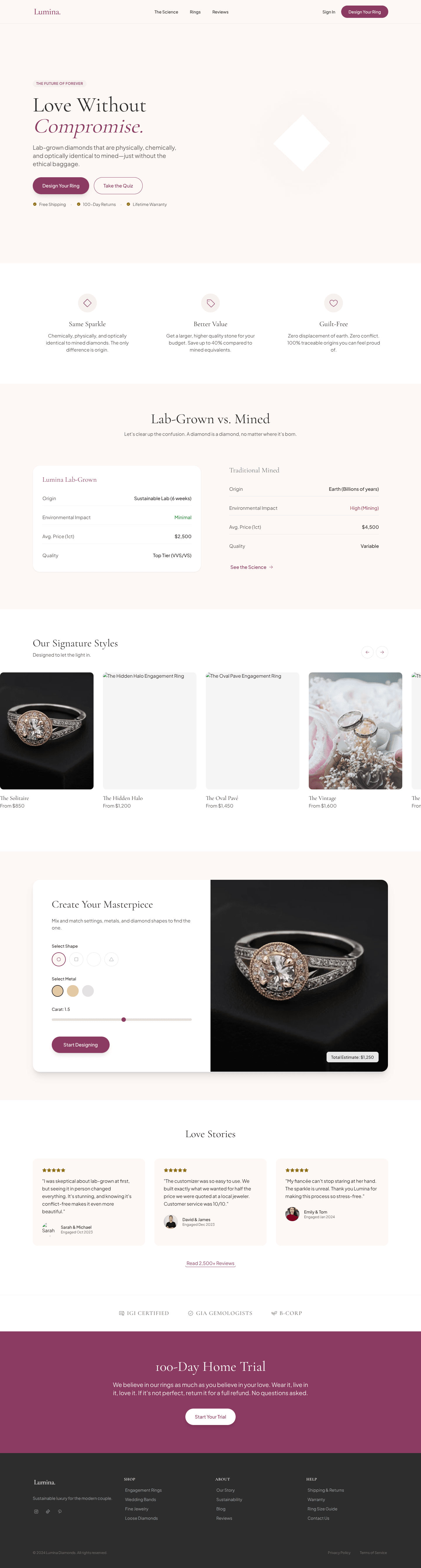Lumina Diamonds - Modern Engagement Rings
