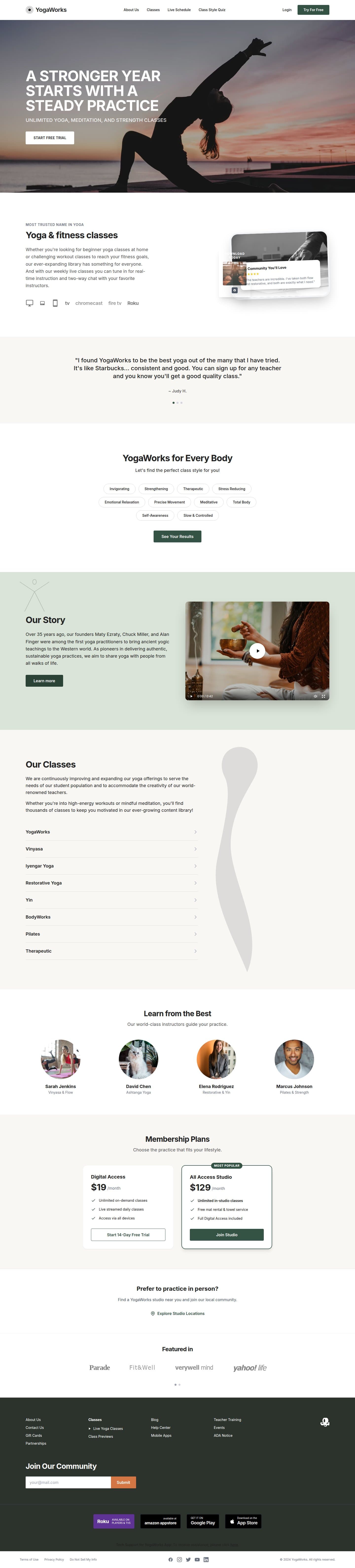 YogaWorks Clone