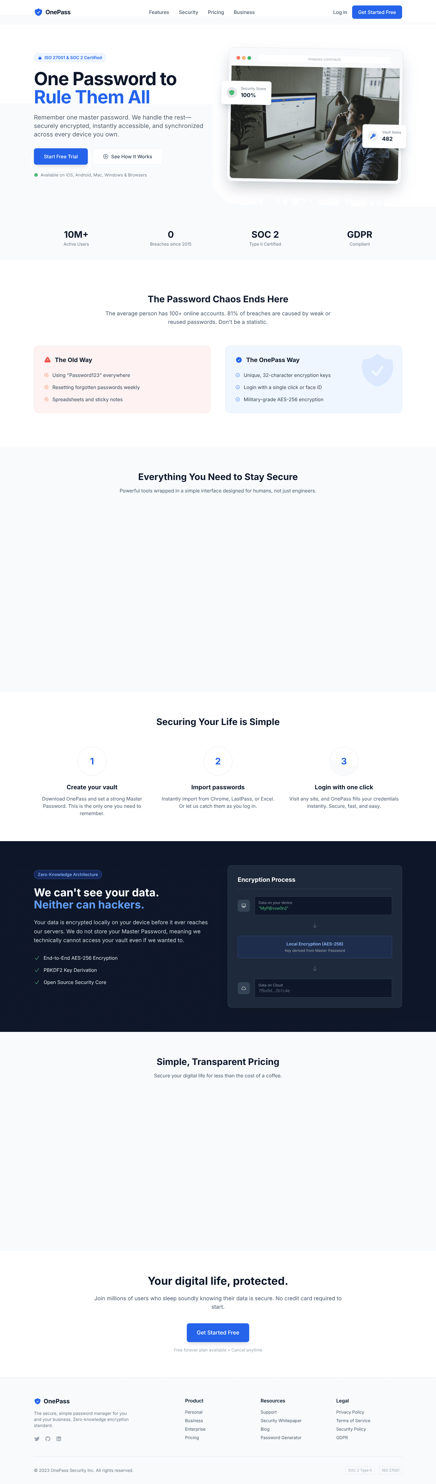 OnePass - Enterprise Grade Password Manager