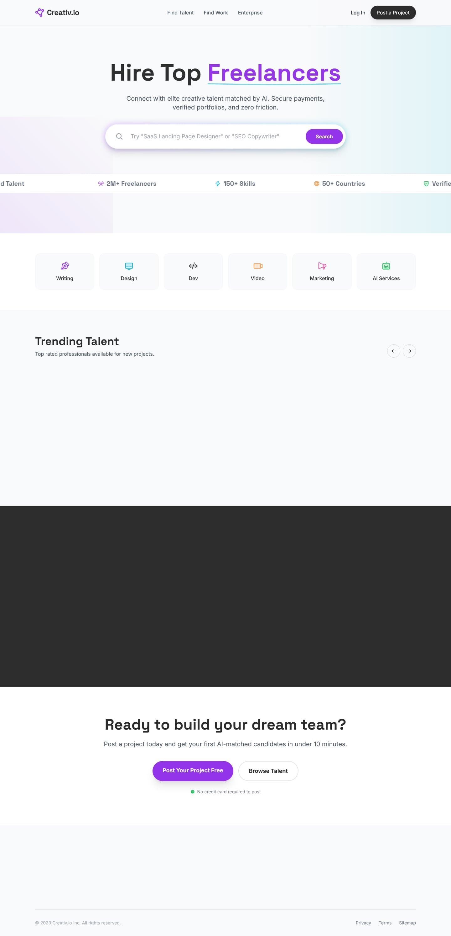 Creativ.io Freelance Marketplace
