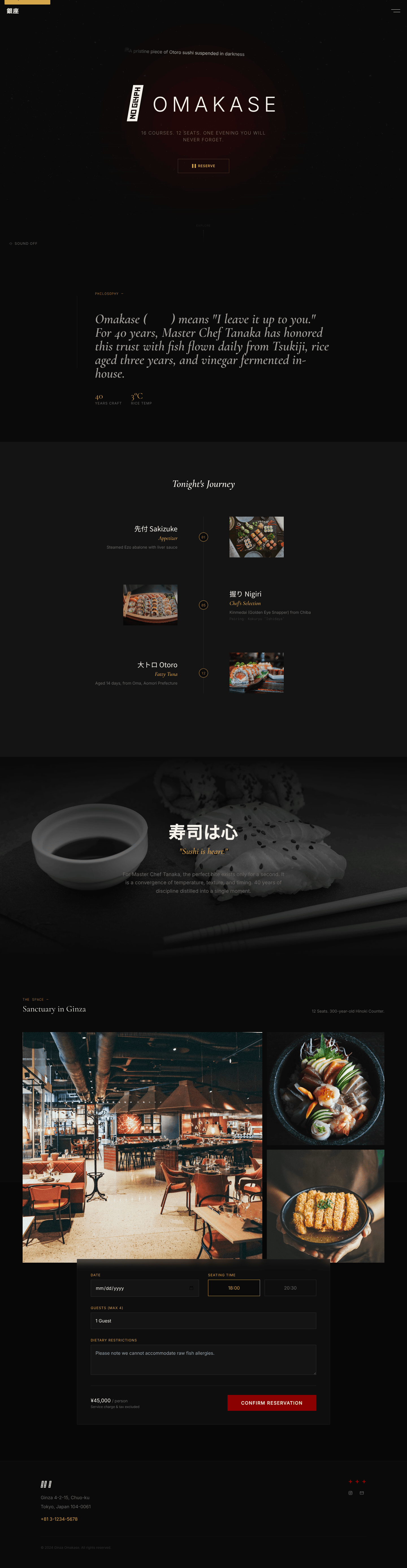 Ginza Omakase Experience