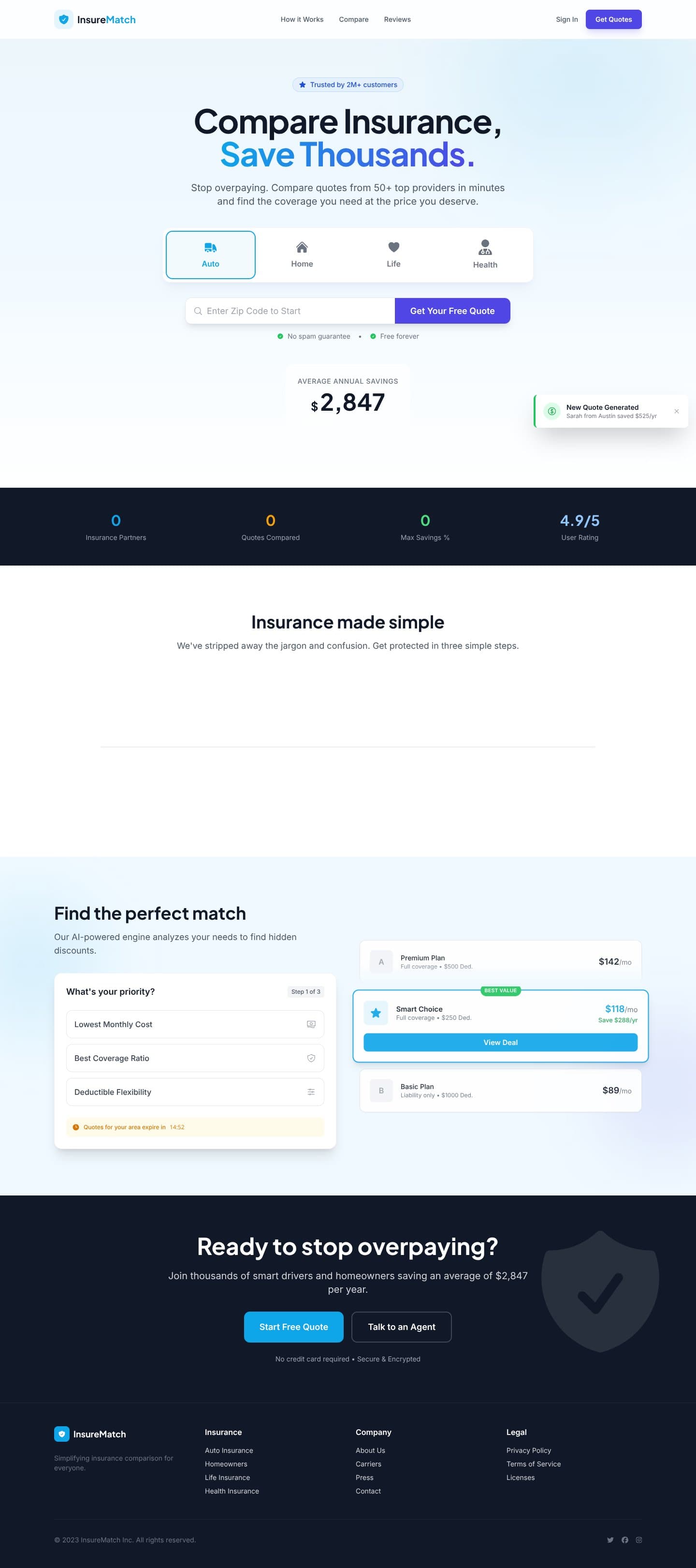 InsureMatch - Smart Insurance Aggregator