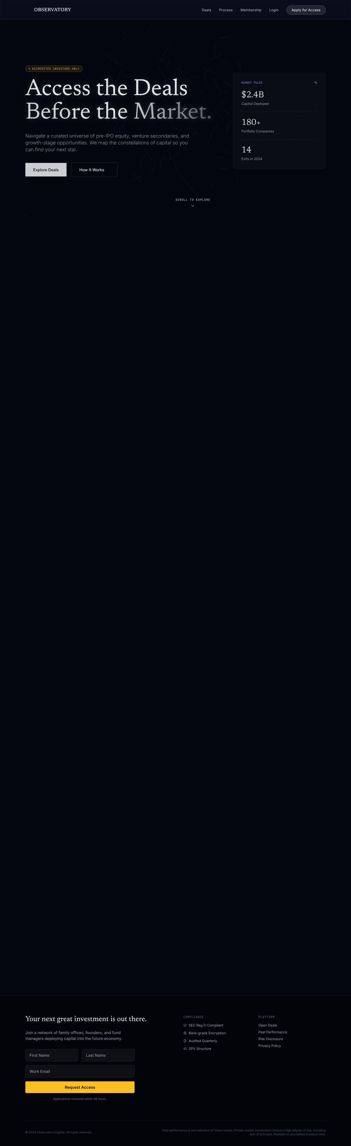 Observatory - Private Markets Platform