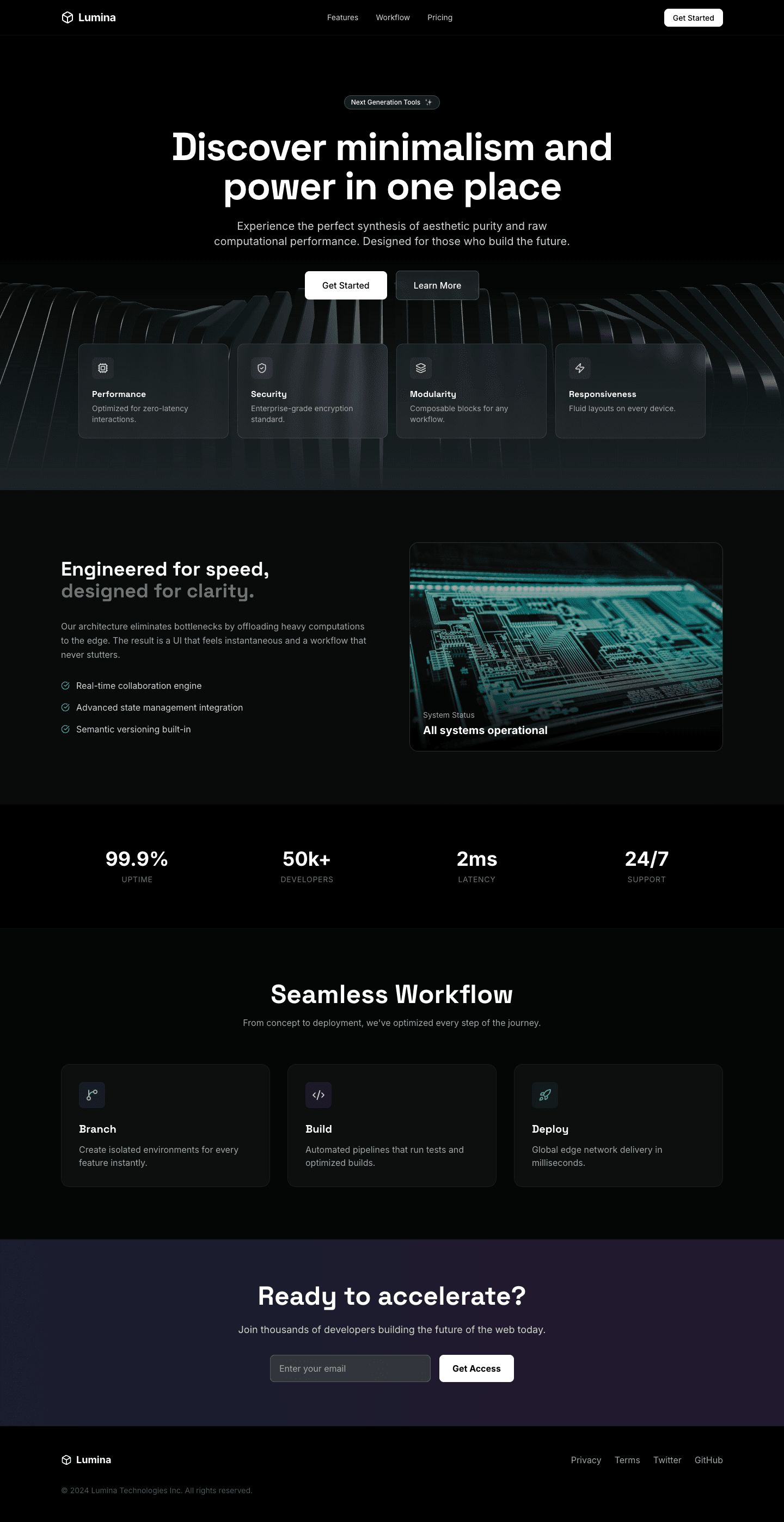 Lumina Tech Interface