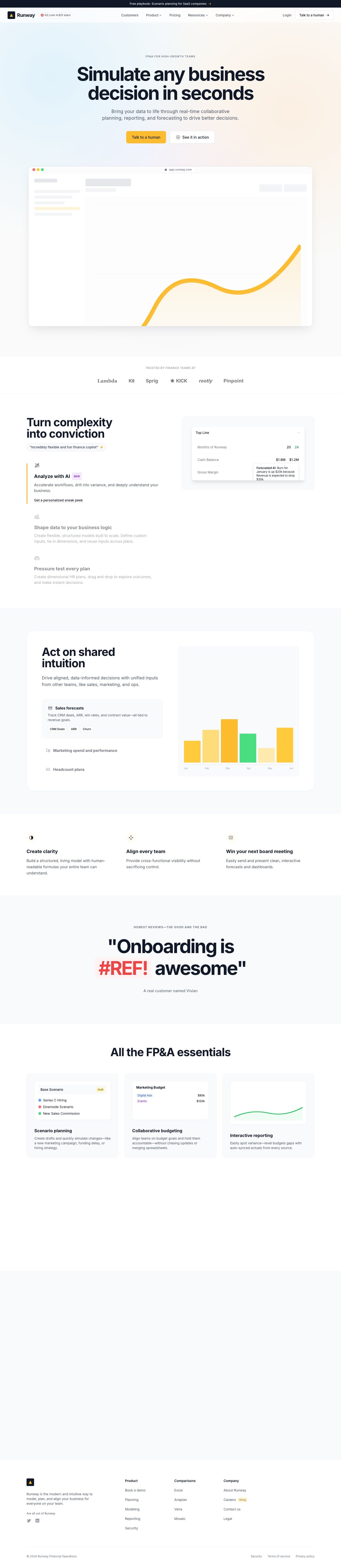 Runway-Inspired B2B SaaS Landing Page