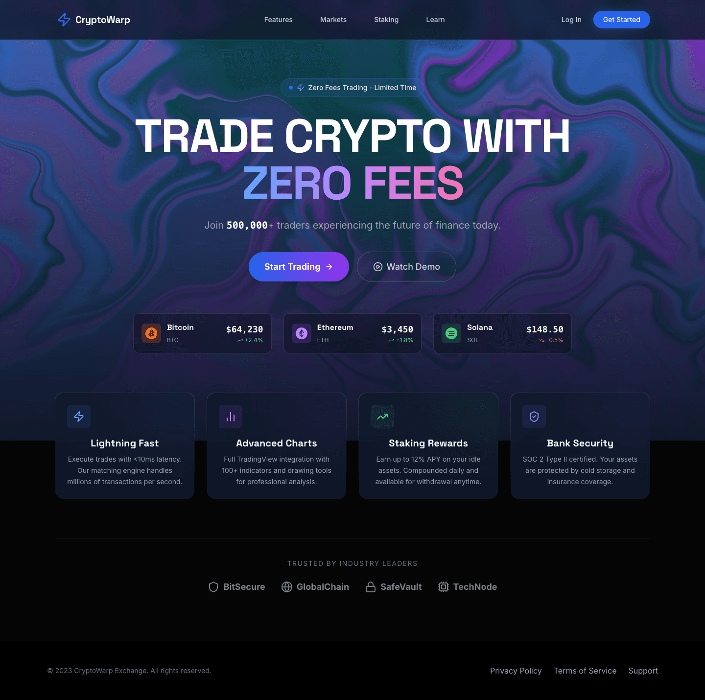 CryptoWarp Exchange