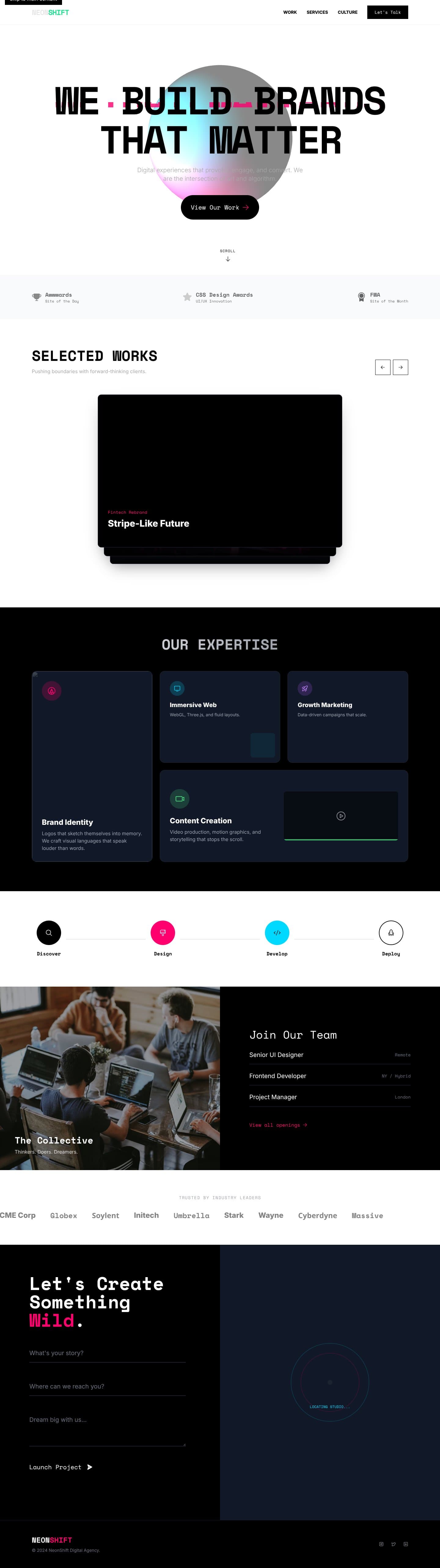NeonShift Agency Portfolio